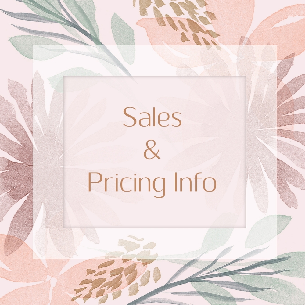 Sales & Pricing Info